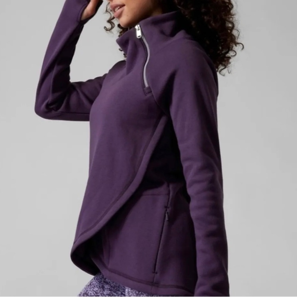 ATHLETA Cozy Karma Asym Pullover Sweatshirt